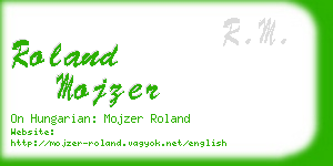 roland mojzer business card